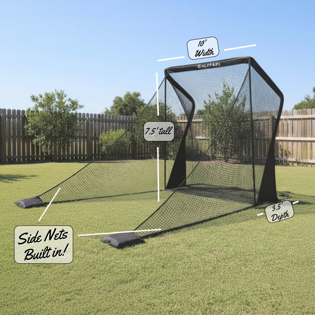 Pro Practice Net – 10 ft with Side Nets