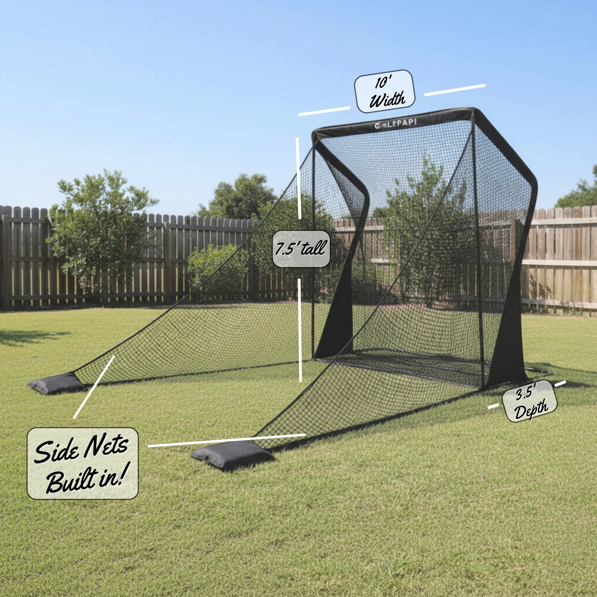 Pro Practice Net – 10 ft with Side Nets