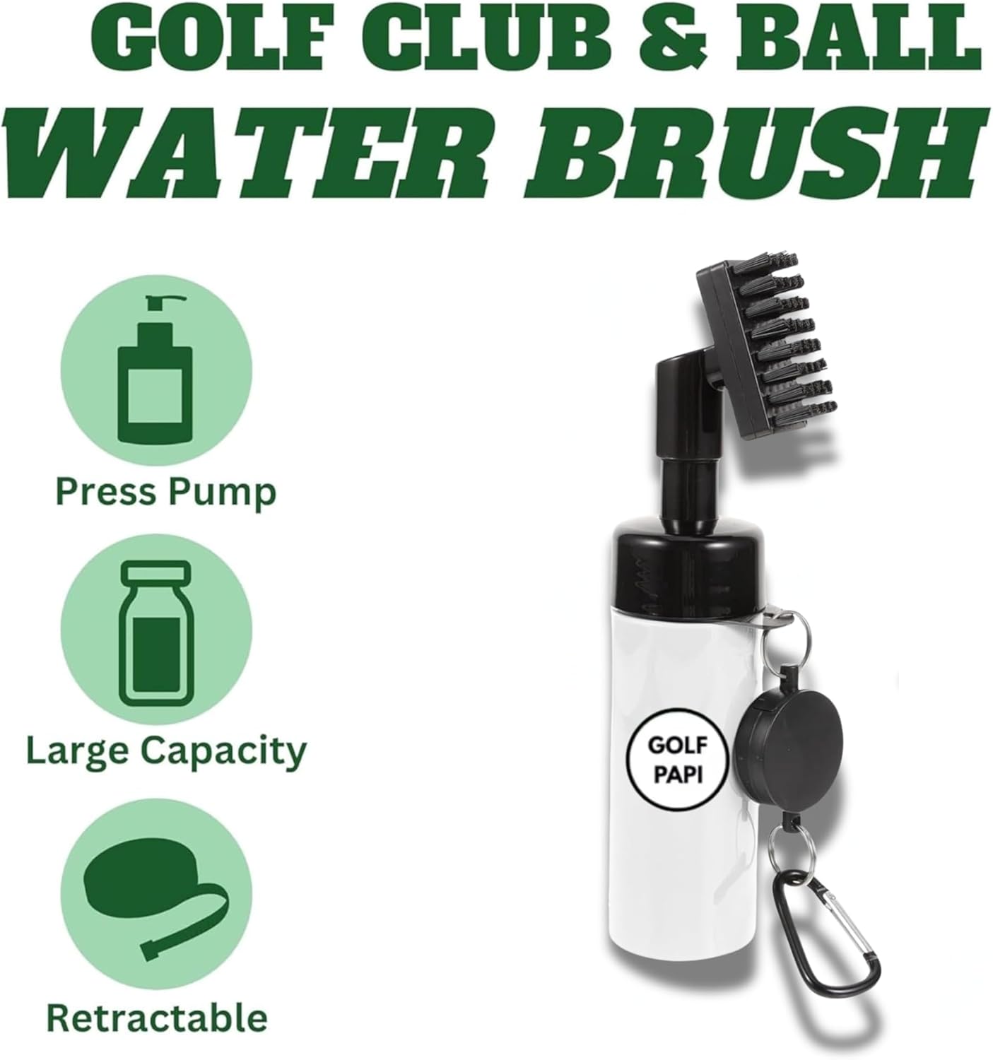 Golf Club Cleaner Brush Kit – White