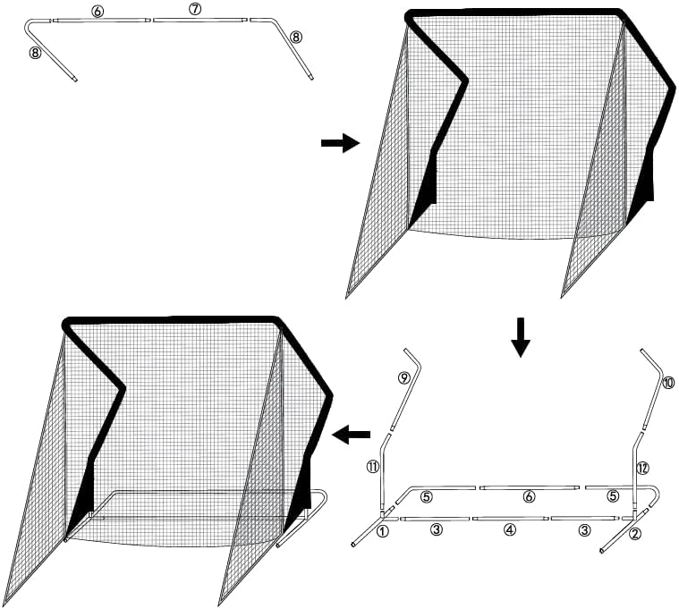 Pro Practice Net – 10 ft with Side Nets