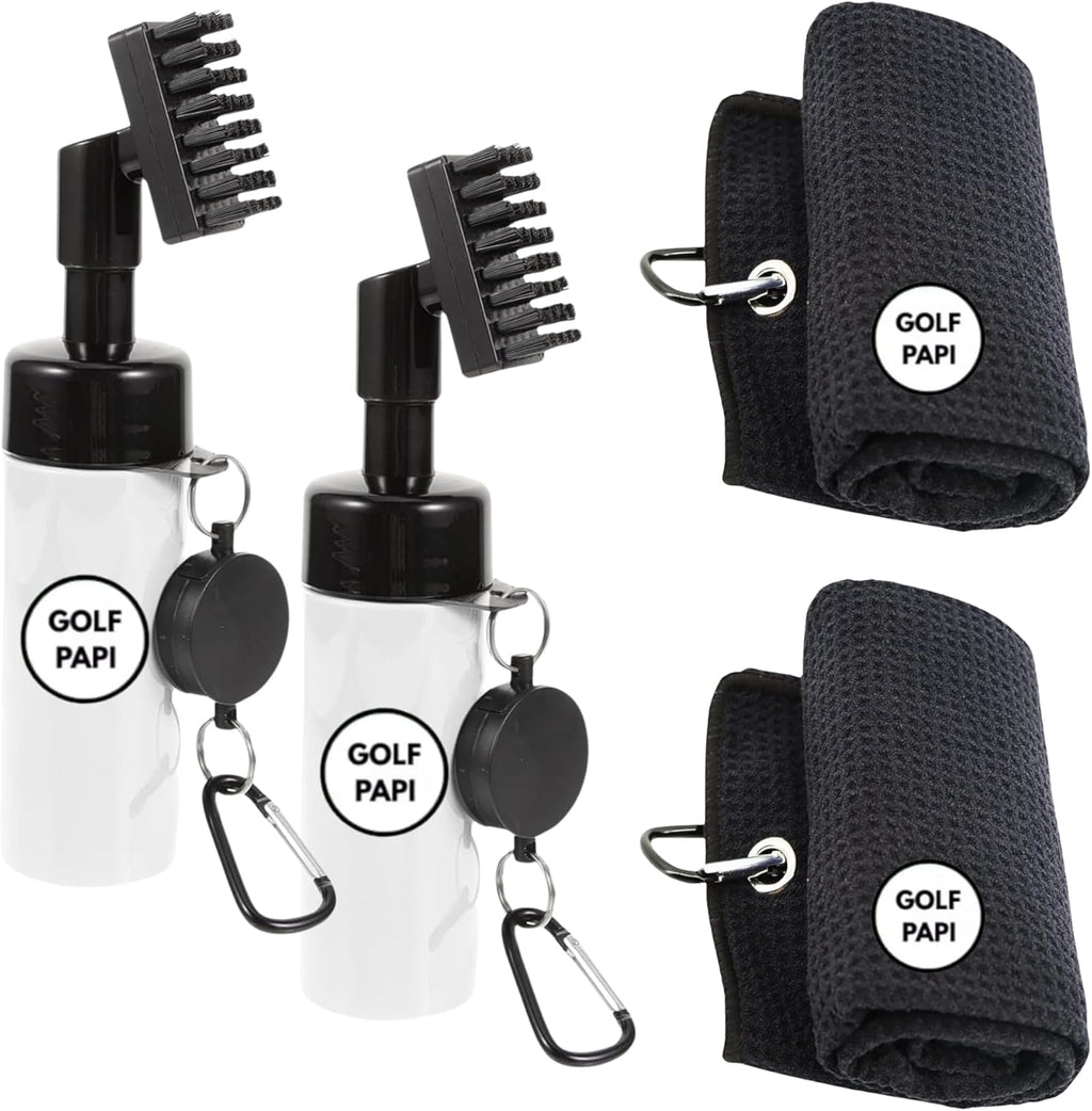 Golf Club Cleaner Brush Kit – White – 2 Pack