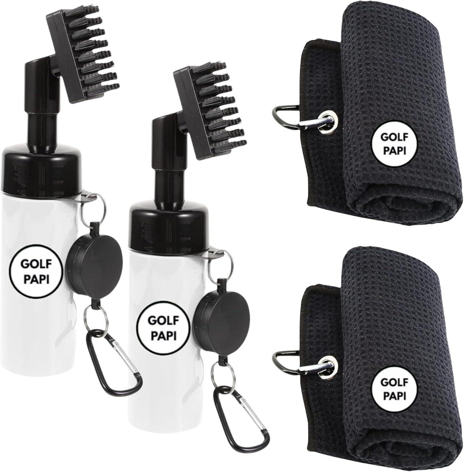 Golf Club Cleaner Brush Kit – White – 2 Pack