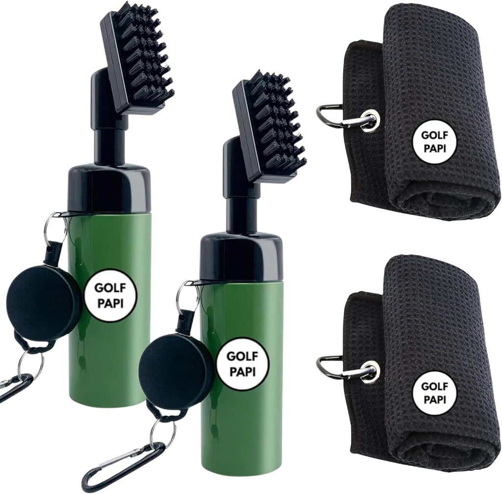 Golf Club Cleaner Brush Kit – Green – 2 Pack