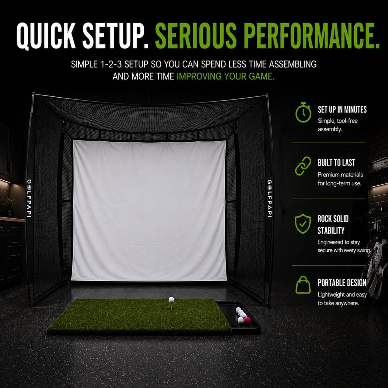 Mobile Simulator Net – 10ft with Impact Screen
