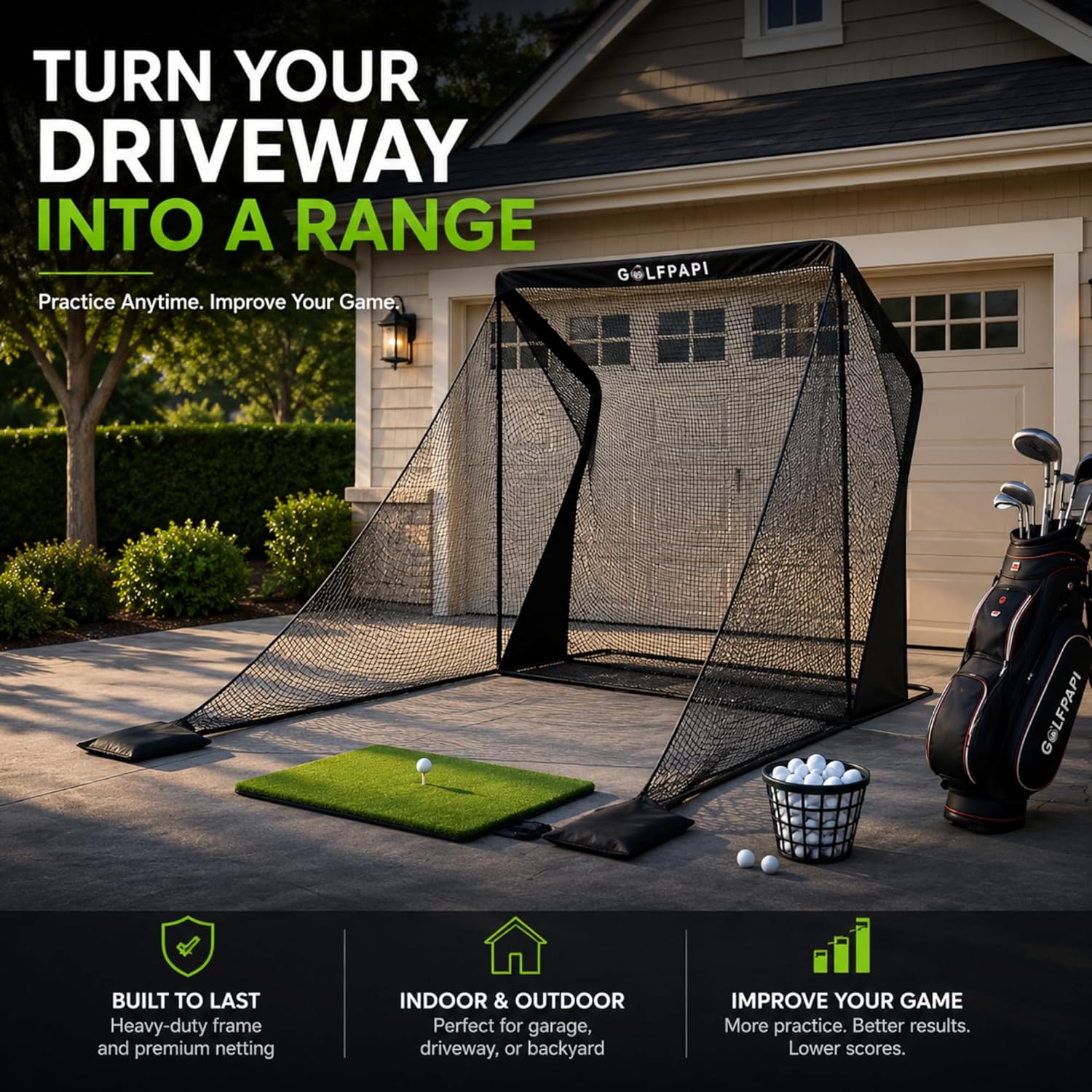 Pro Practice Net – 7.5 ft with Side Nets
