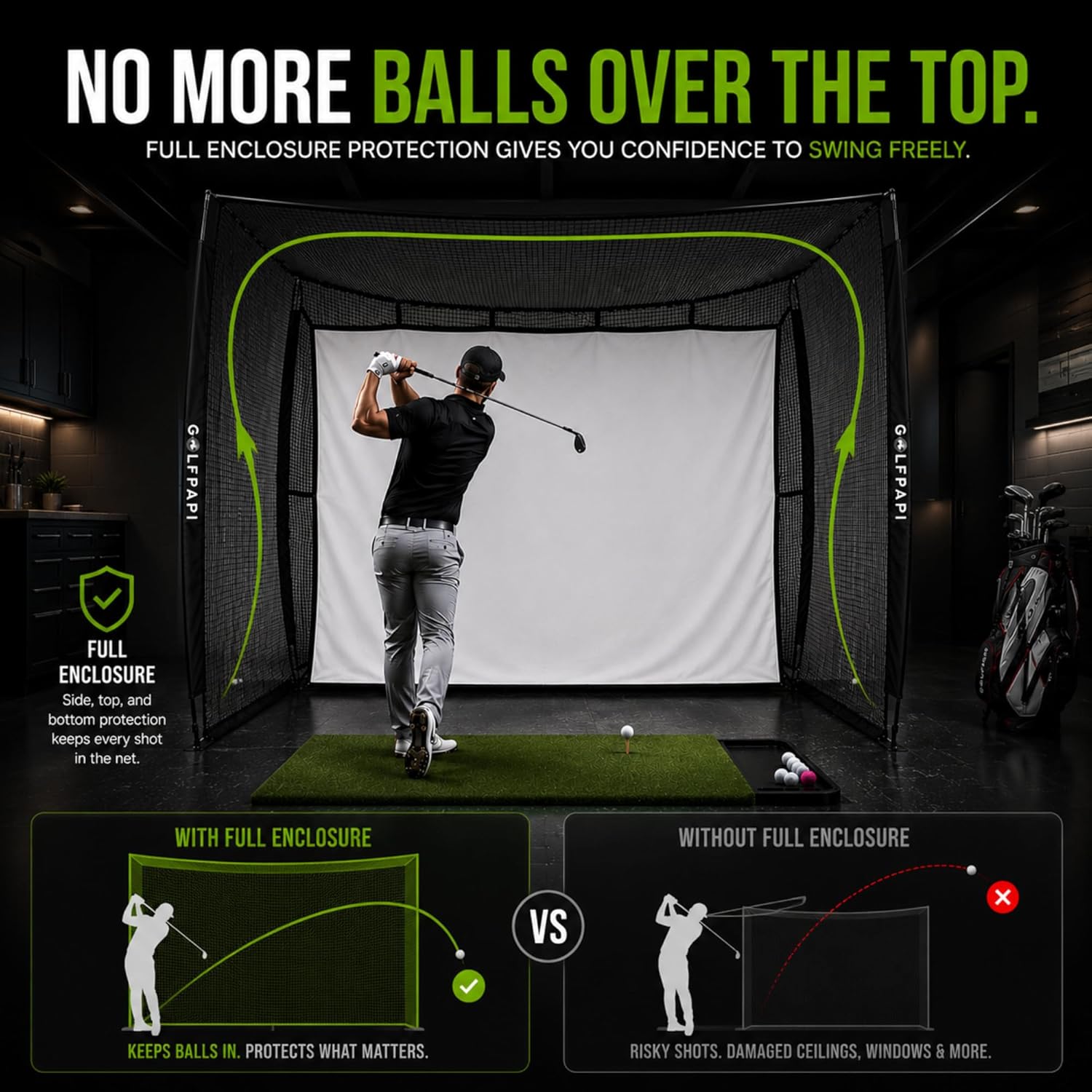 Mobile Simulator Net – 10ft with Impact Screen