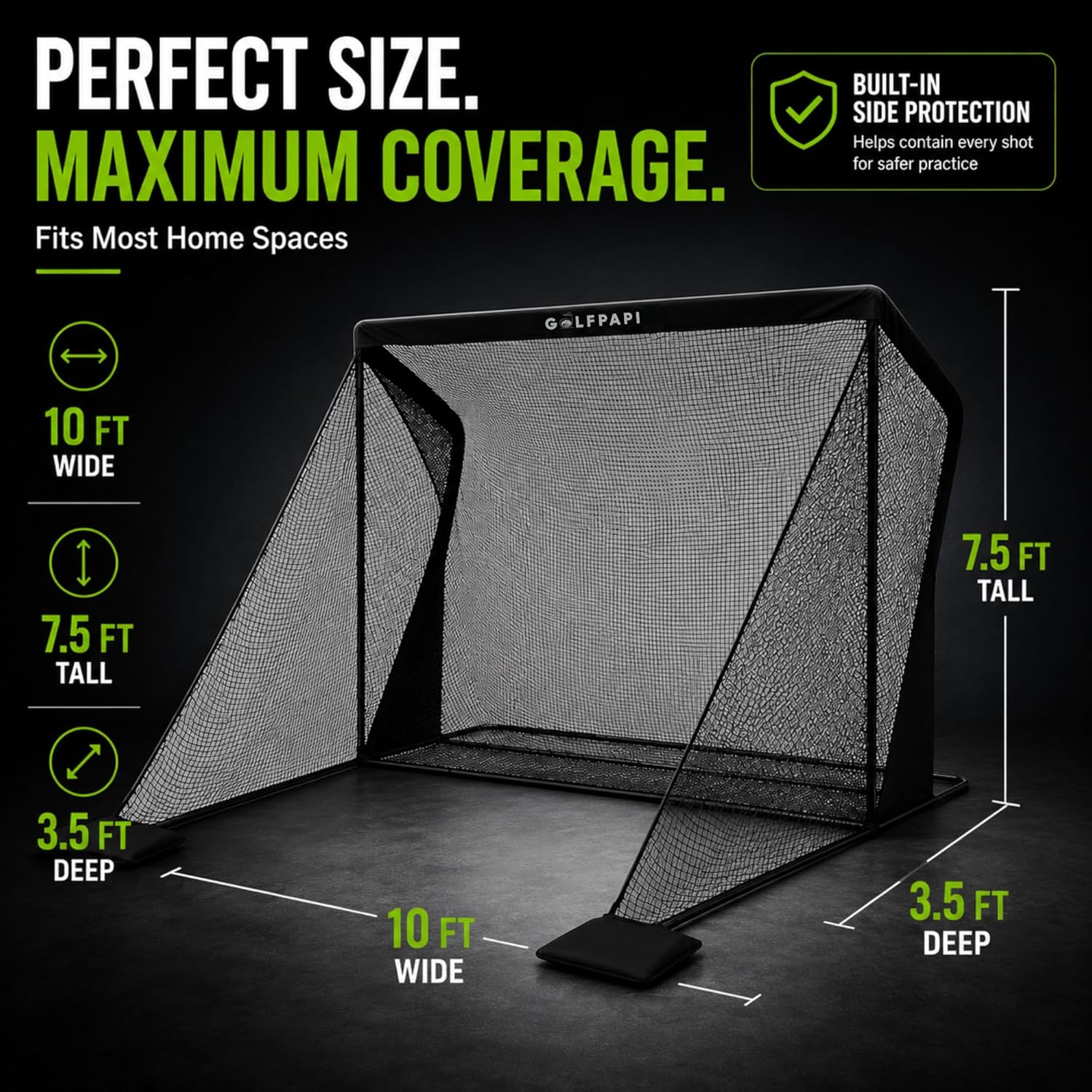 Pro Practice Net – 10 ft with Side Nets